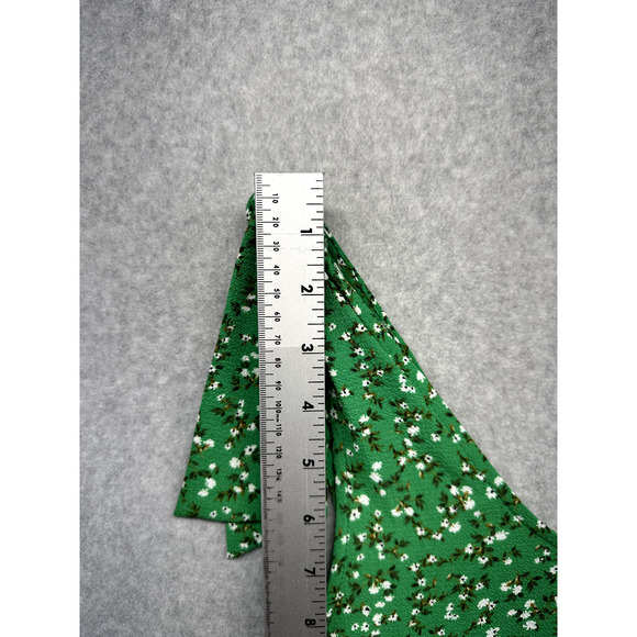 CeCe Womens Blouse Tank Top Size XL Green Floral Tie Shoulder Sleeveless NWT - Picture 4 of 11